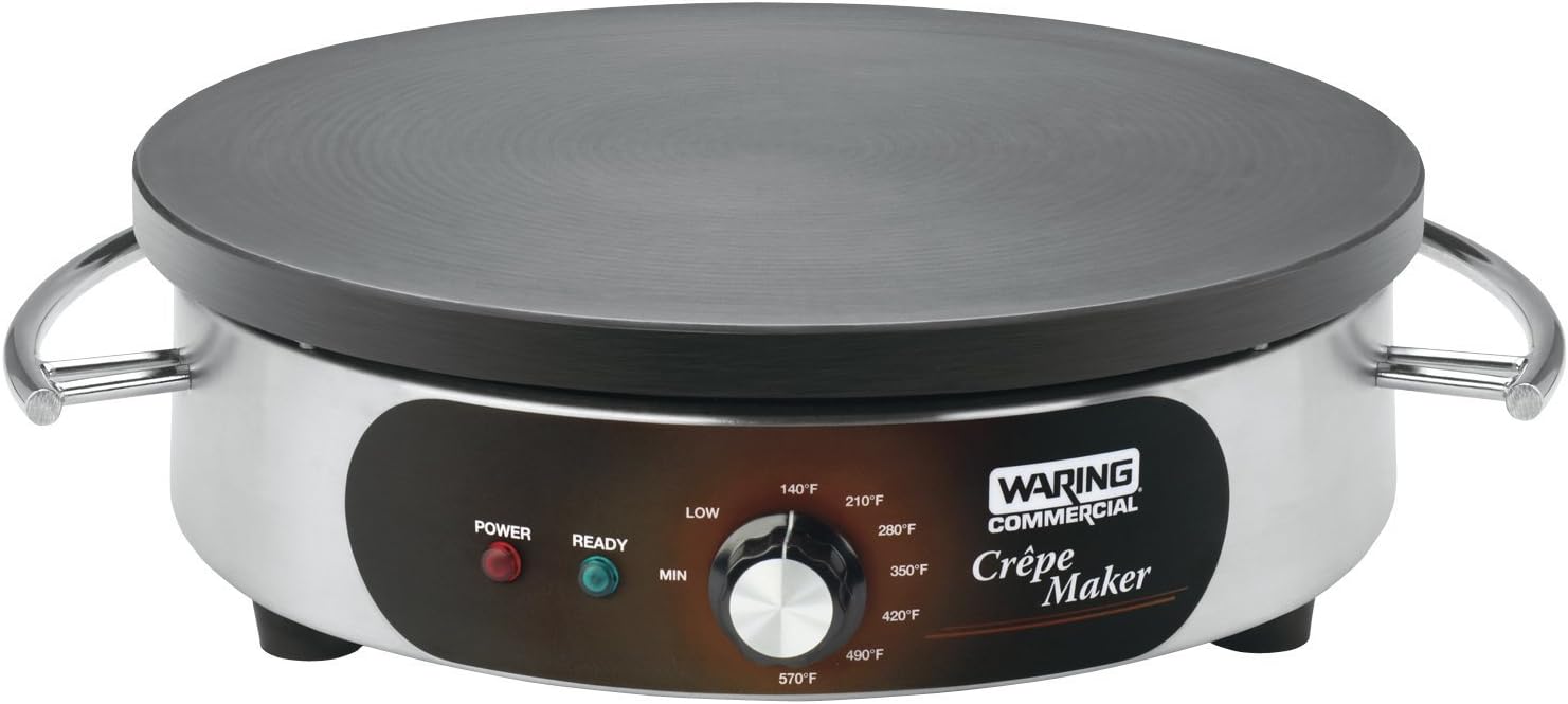 Waring Commercial WSC165BX Electric Crepe Maker, Stainless Steel Const