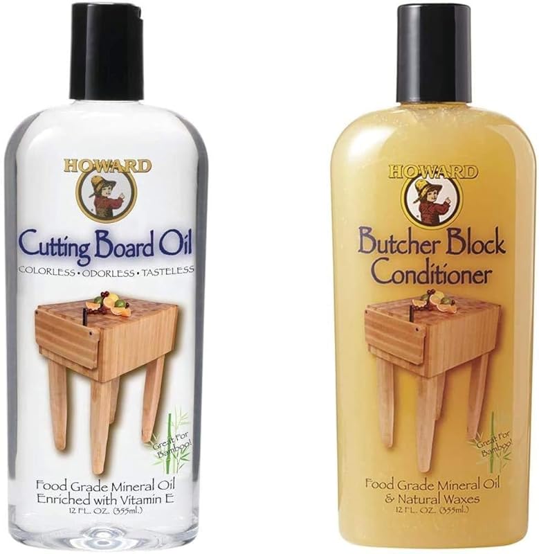 HOWARD 12oz Food Grade Butcher Block Conditioner & Cutting Board Oil f