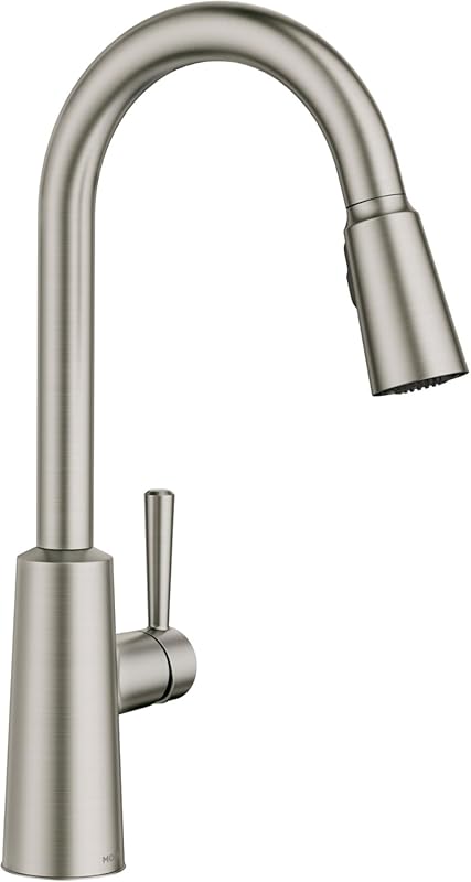 Moen Riley Modern Pulldown Kitchen Faucet, Spot Resist Stainless, One-