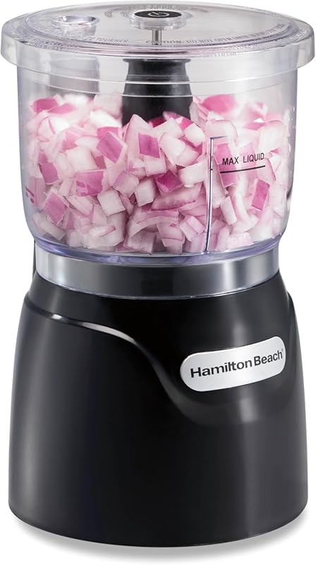Hamilton Beach 72850 Electric Mini Food Processor, 3-Cup, 350W. Dices,