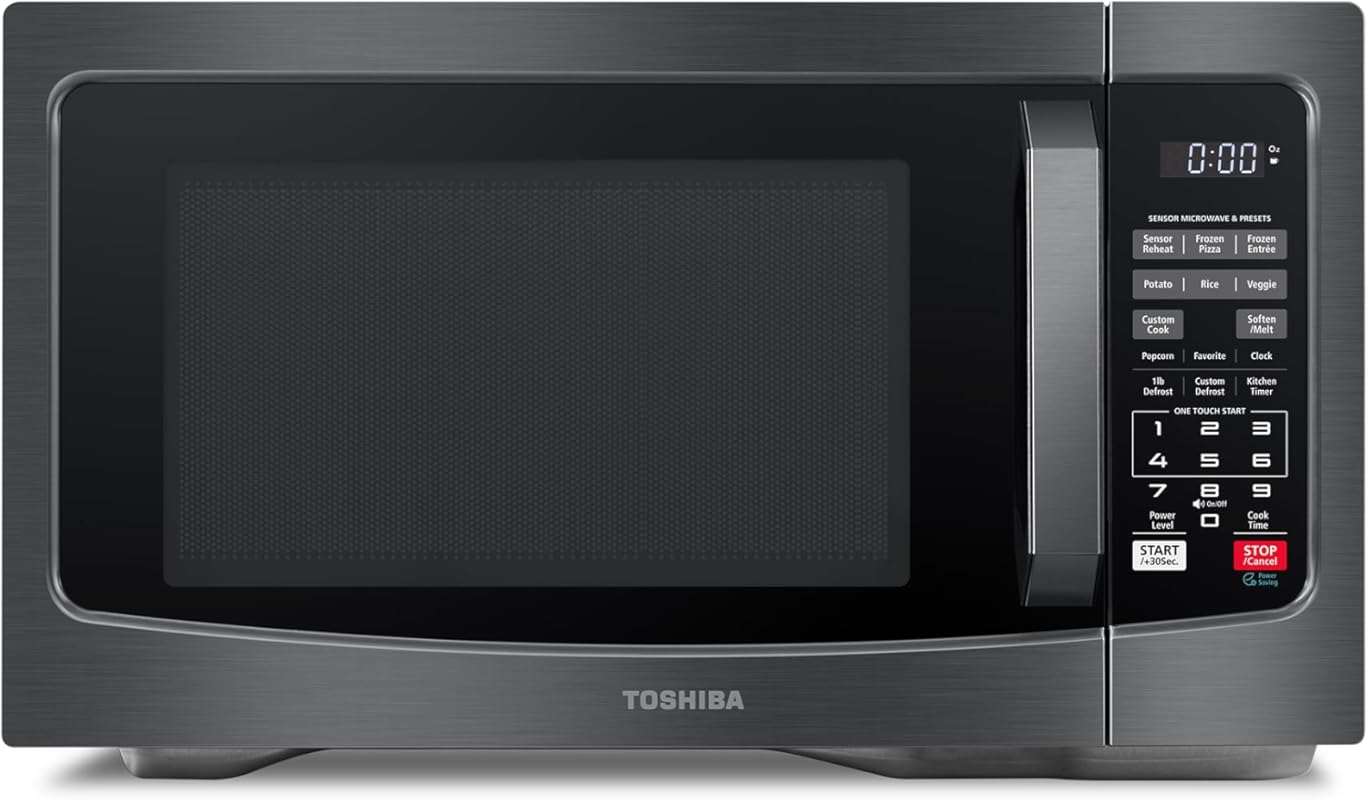TOSHIBA EM131A5C-BS 1.2 Cu Ft Countertop Microwave Oven, 1000W, Smart 