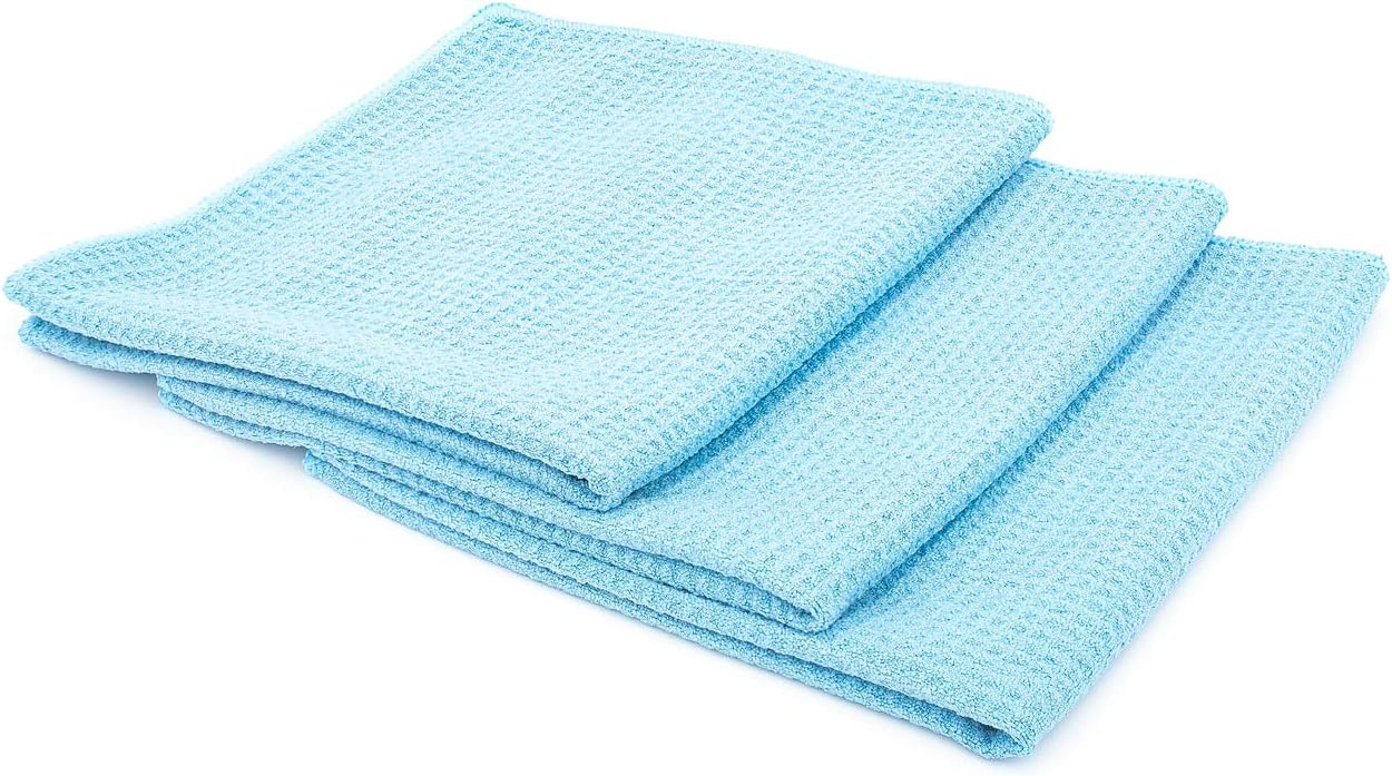 The Rag Company Waffle Weave Microfiber Towels for Glass, Detailing & 