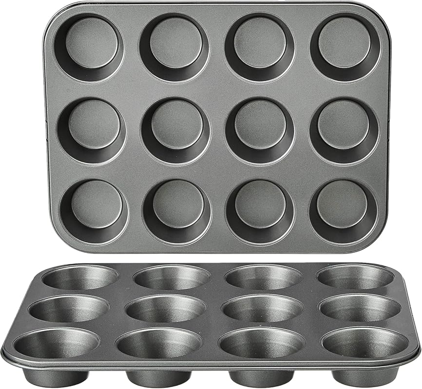 Amazon Basics Nonstick Round Muffin Baking Pan