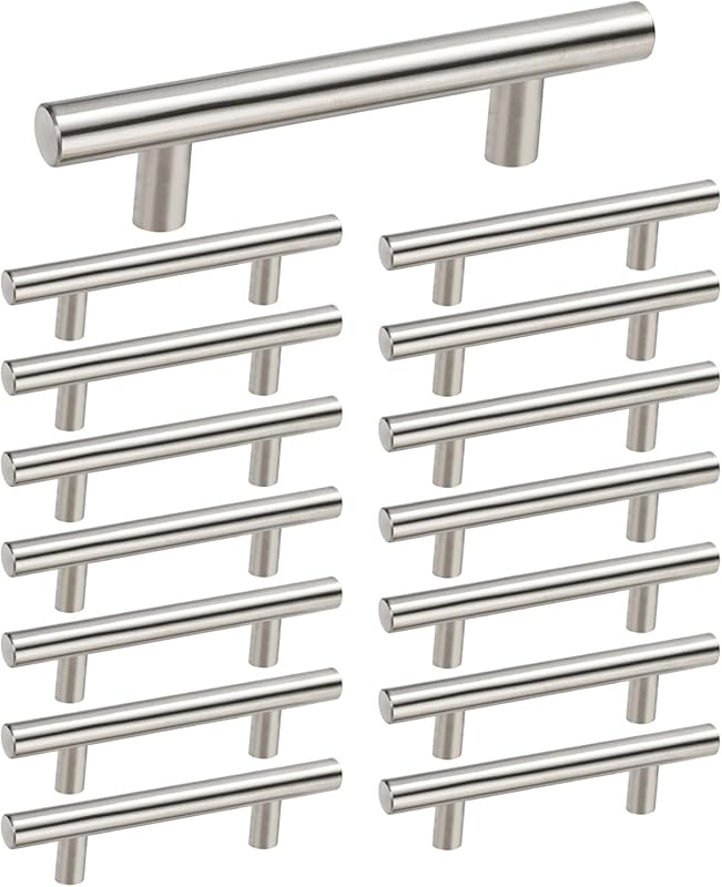 homdiy 15 Pack Brushed Nickel Cabinet Pulls, 3 Inch Stainless Steel Ha