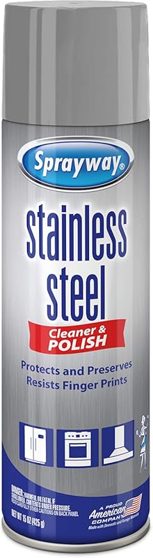 Sprayway Water-Based Stainless Steel Cleaner & Polish, 15 Fl Oz Bottle
