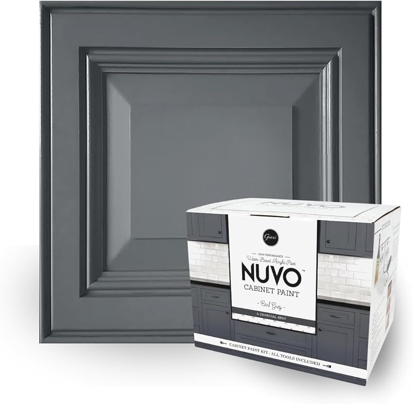 Nuvo Earl Grey Cabinet Makeover Kit: Easy DIY 7-Piece Set, Classic Cha