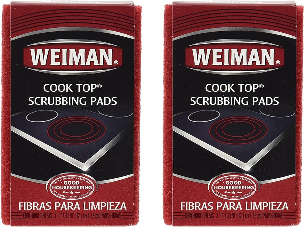 Weiman Ceramic & Glass Cooktop Cleaner Kit (2-Pack) with Scrubbing Pad