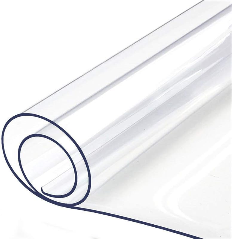 Multi-Size Clear Vinyl Table Protector, Waterproof Wipeable PVC Tablec