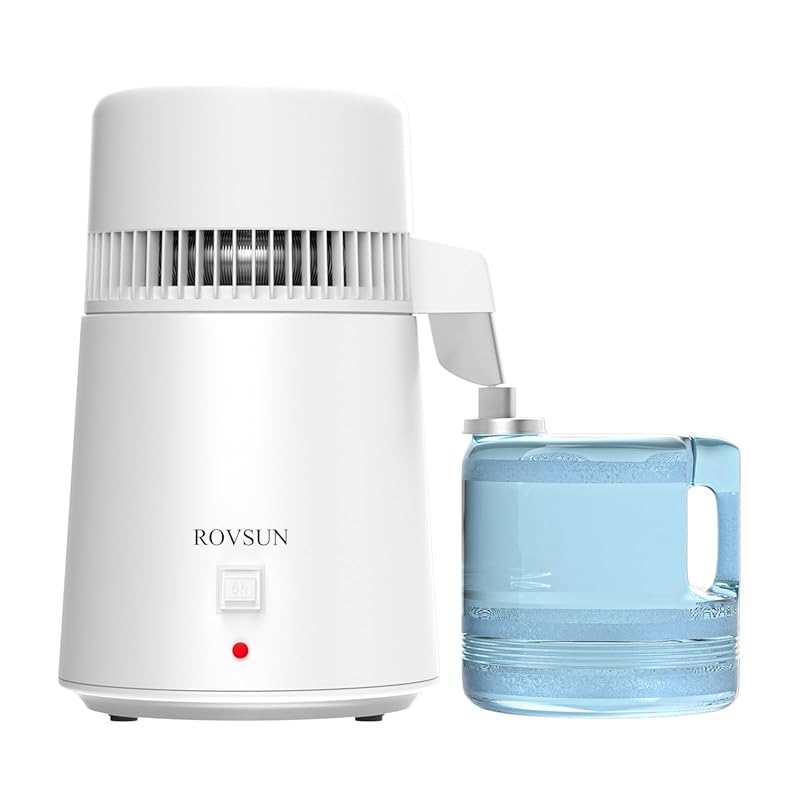 ROVSUN Upgraded 1.1 Gallon (4L) Countertop Water Distiller with BPA-Fr