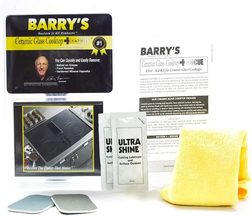 Barry's Restore It All Ceramic Glass Cooktop Rescue Kit for Baked-On S