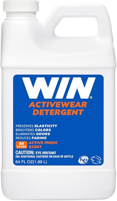 WIN Activewear Detergent, Active Fresh, 64 oz Bottle, for Sweaty Worko