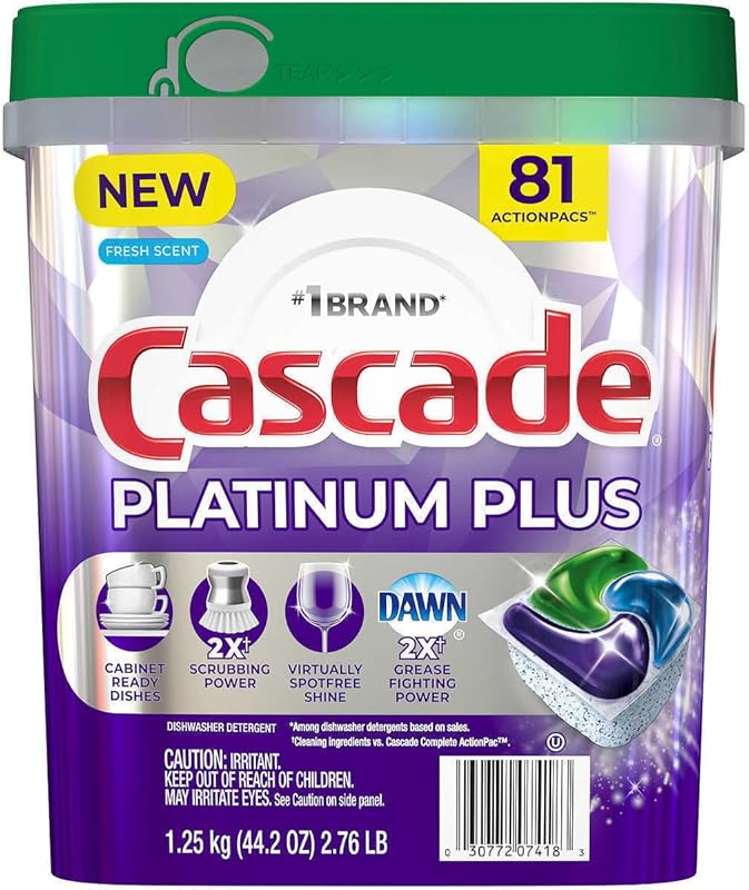 Cascade Platinum Dishwasher Detergent Powder, 92 Fresh Scent ActionPac