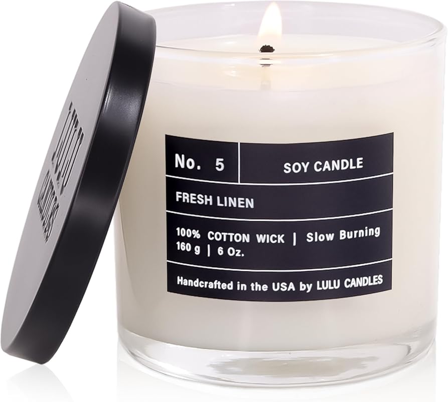 Lulu Candles Fresh Linen Scented Soy Jar Candle