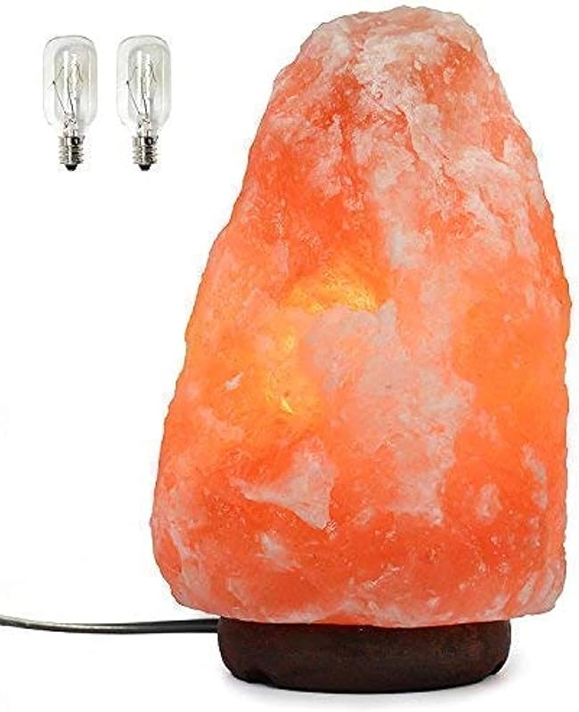 7 Inch Himalayan Salt Lamp with Dimmer Cord, Natural Crystal Night Lig