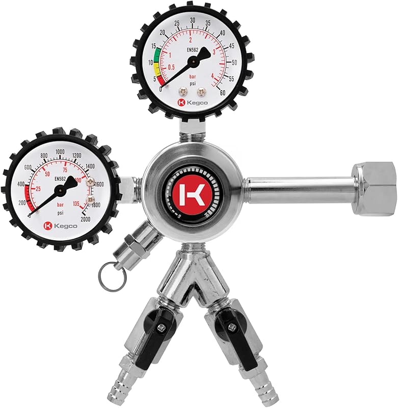 Kegco Premium Commercial Dual Gauge CO2 Draft Beer Regulator