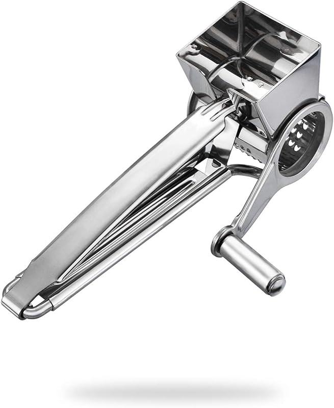 TONMA Multipurpose Rotary Cheese Grater with 1 Stainless Steel Handhel