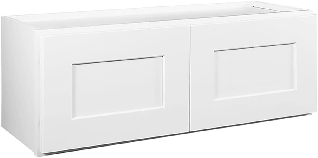 Design House Brookings Shaker RTA Bridge Wall Kitchen Cabinet, 33x12x1