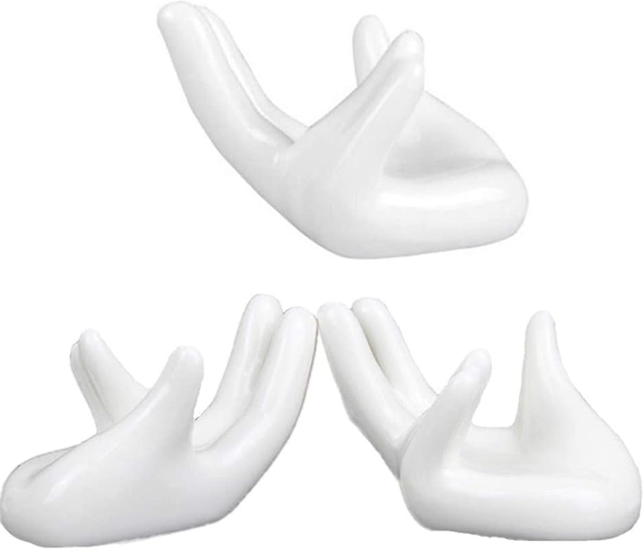 3-Pack Ceramic Mini Hand Shape Air Plant Holders