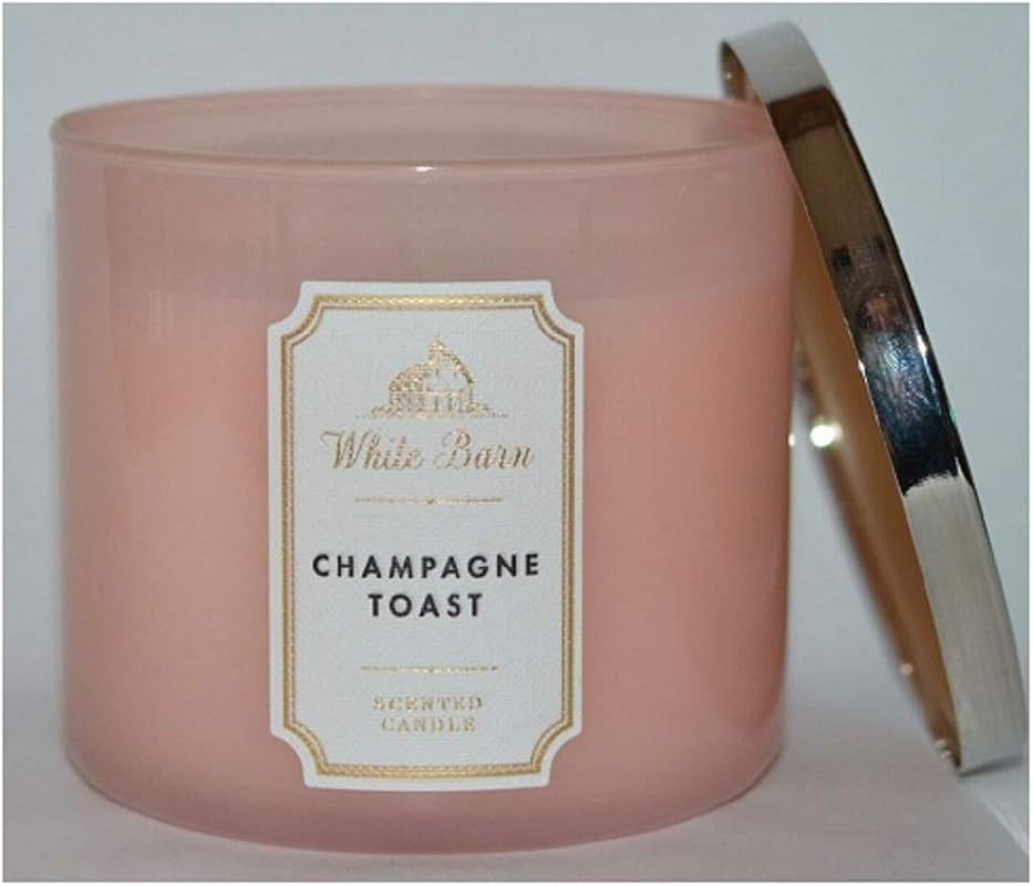 Bath & Body Works White Barn Champagne Toast Scented 3-Wick Candle, 14
