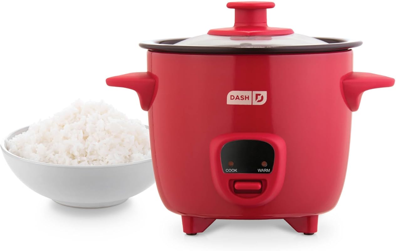 Dash Mini Rice Cooker: Compact Single-Serve, Nonstick Pot, Keep Warm F