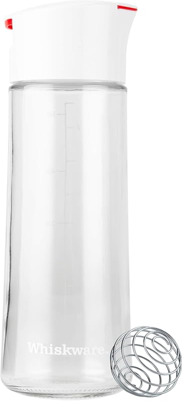 Whiskware Glass Salad Dressing Shaker with BlenderBall Wire Whisk for 