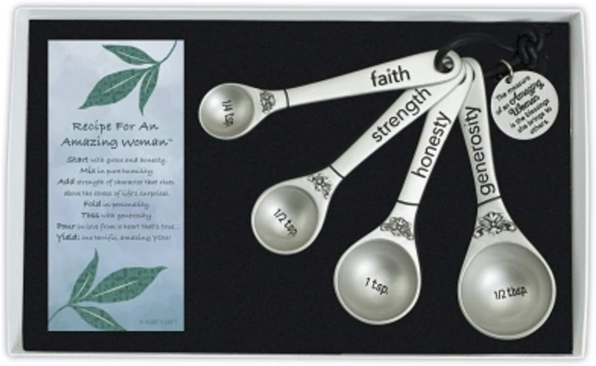 Abbey & CA Gift Amazing Woman Measuring Spoon Set: Decorative 4-Piece