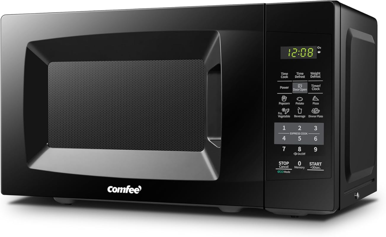 COMFEE' EM720CPL-PMB 0.7 Cu Ft 700W Countertop Microwave Oven, Sound O