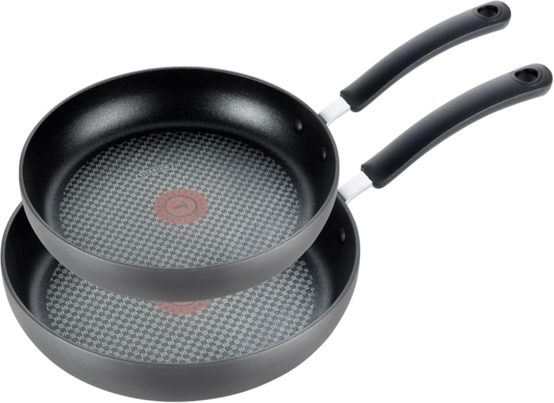 T-fal Ultimate Hard Anodized Nonstick Fry Pan Set, 2 Piece (10 & 12 In