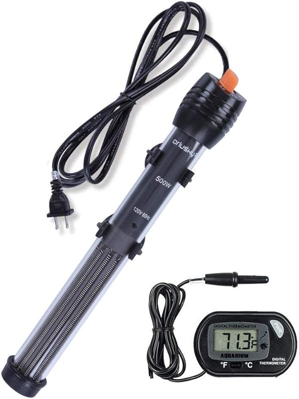 Orlushy 300W Submersible Aquarium Heater: Adjustable with Suction Cups