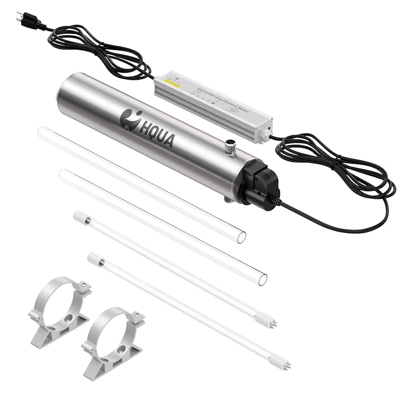 HQUA TWS-12 Whole House UV Water Purifier Filter, 12GPM 120V, Extra UV