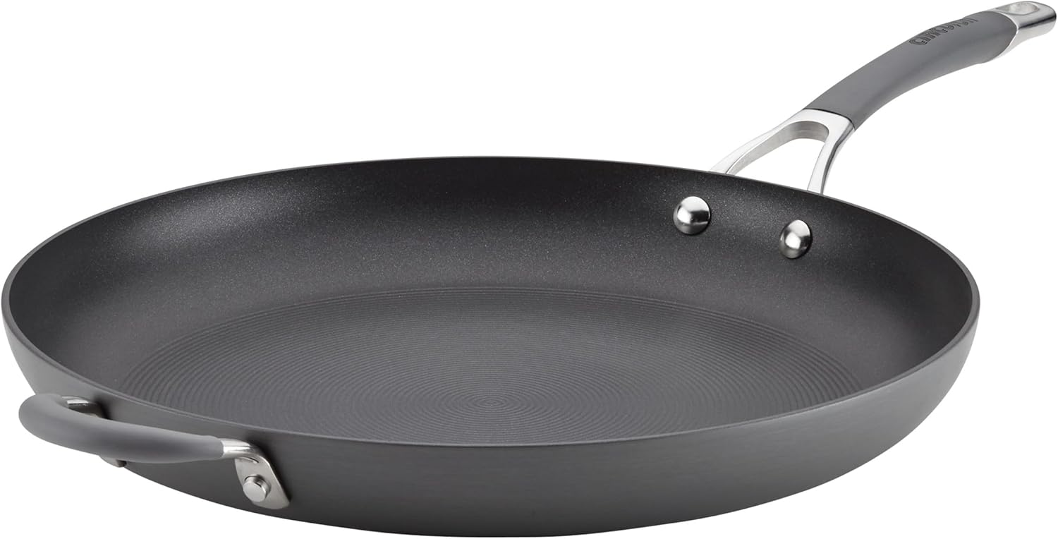 Circulon Radiance 14 Inch Hard Anodized Nonstick Frying Pan with Helpe
