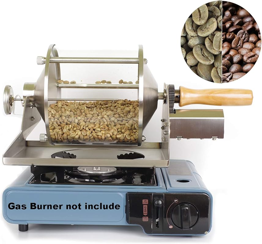 Gas Burner Coffee Roasting Machine for Home Use, also suitable as a Pe