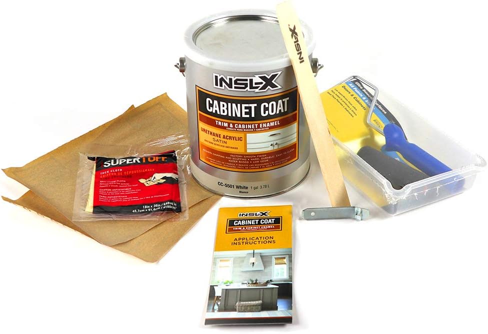 INSL-X Cabinet Coat Urethane Acrylic Enamel Paint, Semi-Gloss, White, 