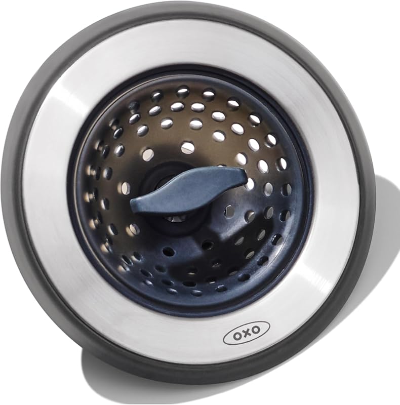 OXO Good Grips 2-in-1 Kitchen Sink Drain Strainer and Stopper Combo wi