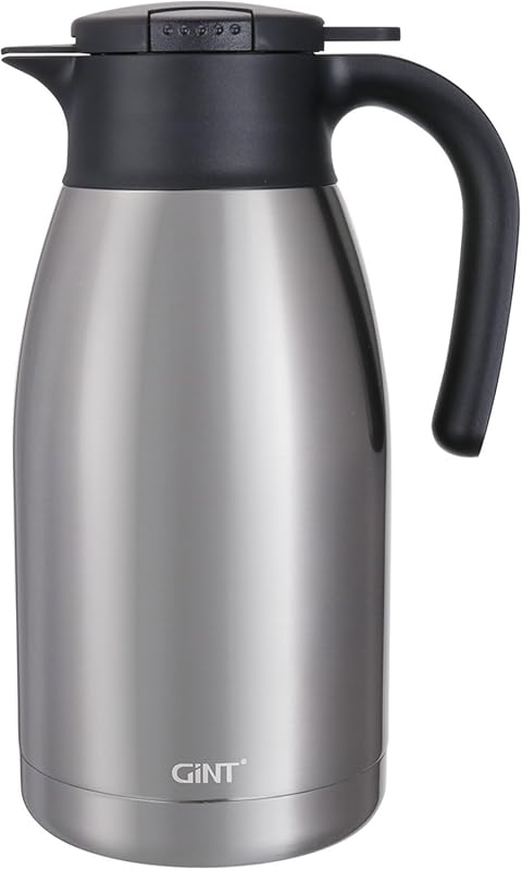 GiNT 64oz Thermal Coffee Carafe 1.9L – Double Walled Vacuum Insulated