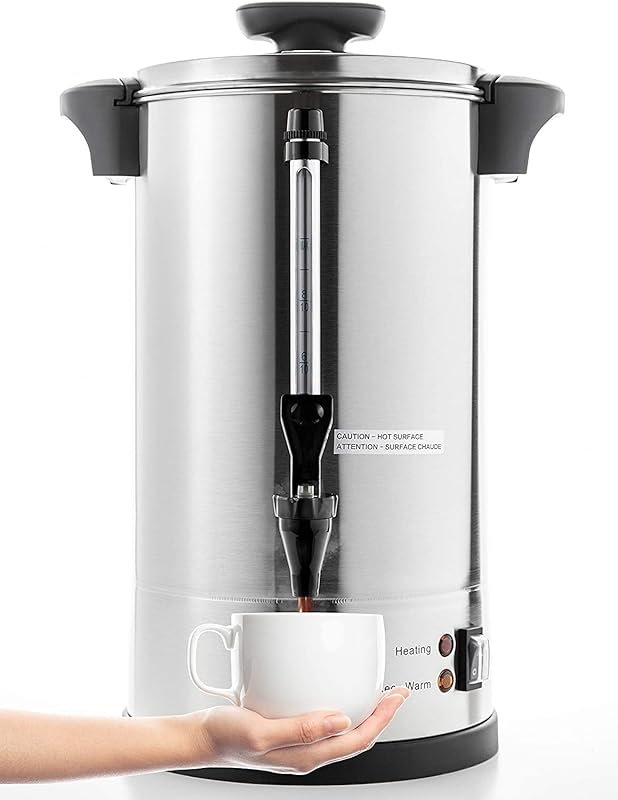 SYBO SR-CP-100B Commercial 100-Cup Stainless Steel Coffee Percolator &
