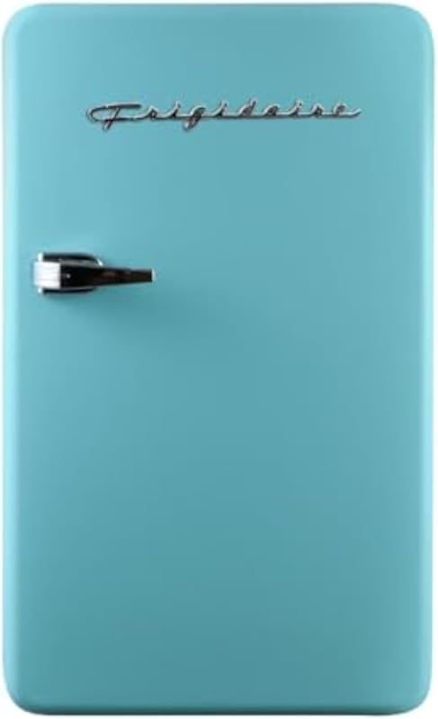 FRIGIDAIRE EFR372-BLUE 3.2 Cu Ft Retro Compact Mini Fridge with Rounde