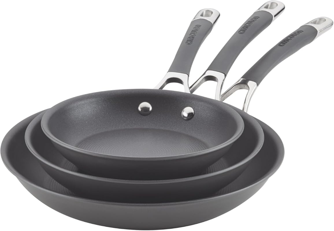 Circulon Radiance Hard Anodized Nonstick Frying Pan Set, 3 Piece (8.5,
