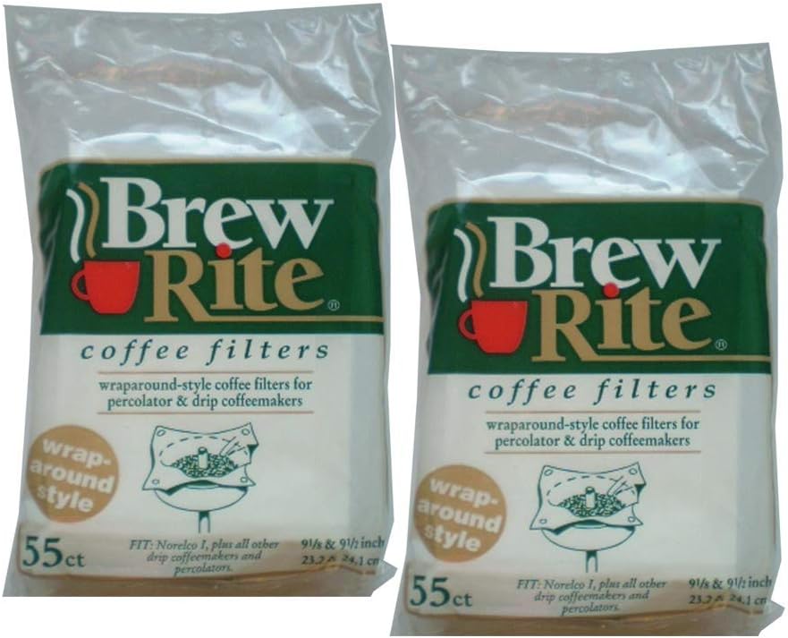 110 Count Wrap Around Percolator Coffee Filters (55 Ct x 2), Disposabl