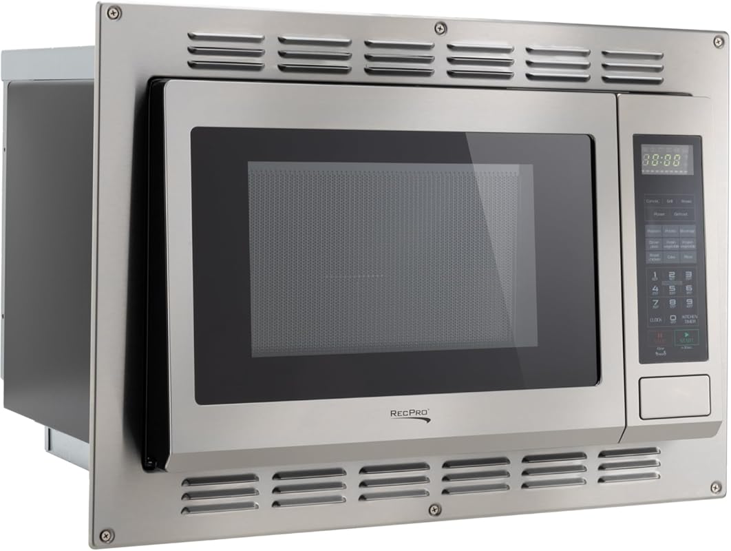 RecPro 1.1 Cu.Ft RV Convection Microwave Oven, 120V, Stainless Steel, 