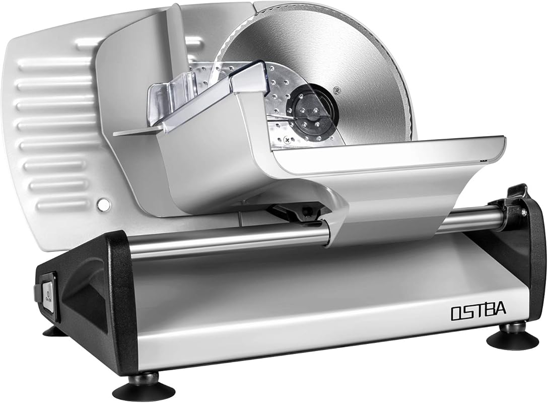 OSTBA 150W Electric Deli Meat Slicer with Child Lock, 7.5