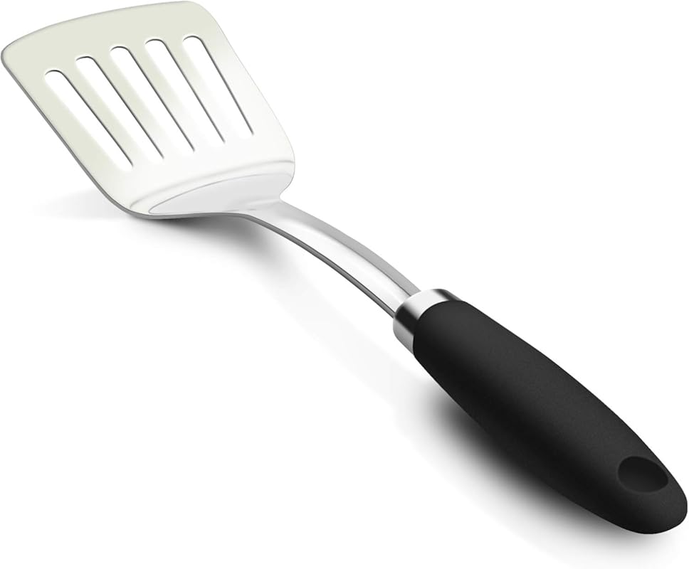 Brushed Slotted Stainless Steel Turner Spatula