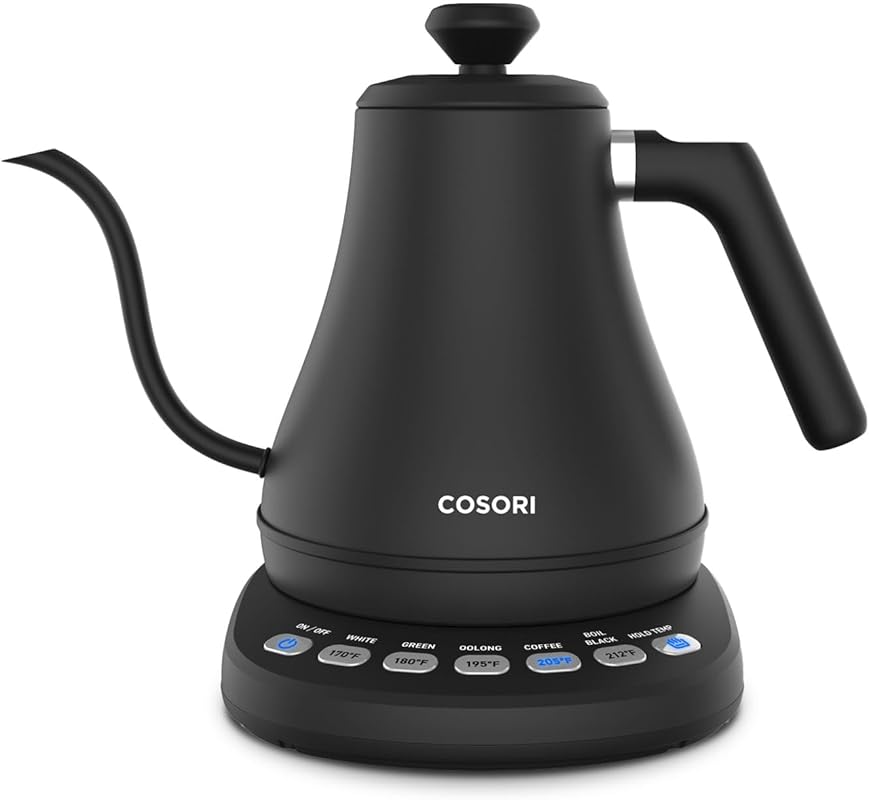 COSORI 0.8L Electric Gooseneck Kettle with 5 Temperature Presets, Pour