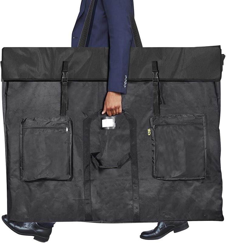 Premium Oversized Soft-Sided Art Portfolio Case 38x50 Inches with Shou