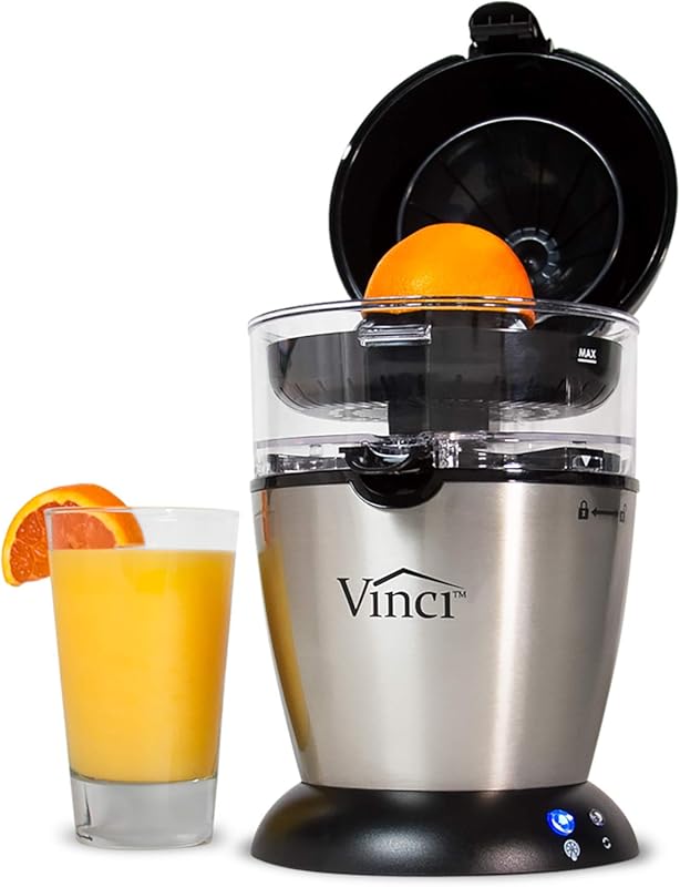 Vinci Hands-Free Electric Citrus Juicer Machine, 1-Button, Easy to Cle