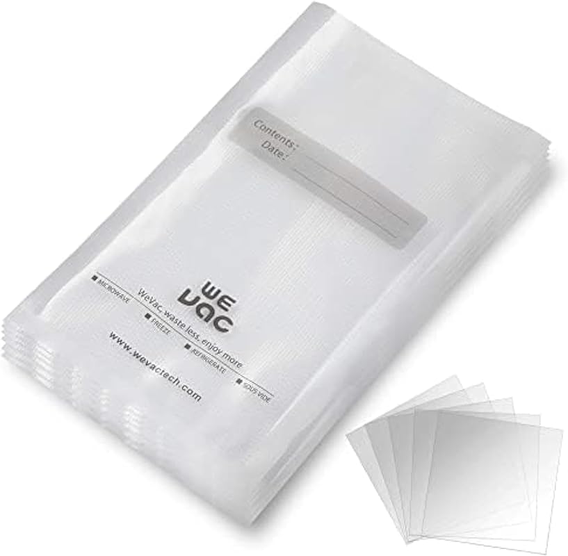 Wevac 100 Quart Vacuum Sealer Bags 8x12: Heavy-Duty, BPA Free for Food