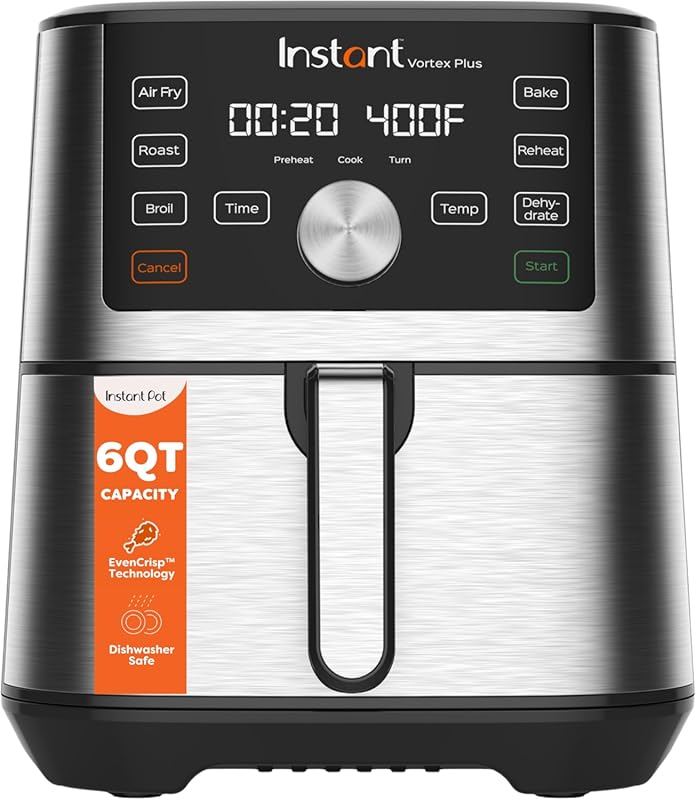 Instant Pot VORTEX Plus 6QT Air Fryer, 6-in-1 Multi-Use, Dishwasher-Sa