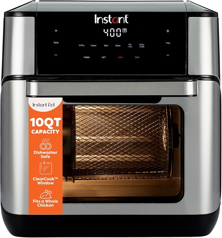 Instant Pot 10QT Air Fryer, 7-in-1 Functions with EvenCrisp Technology