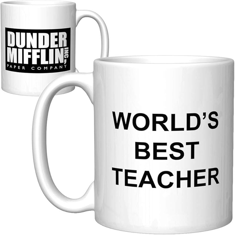 CJ Artisans 'World's Best Teacher' 11oz Ceramic Coffee Mug, Perfect Te