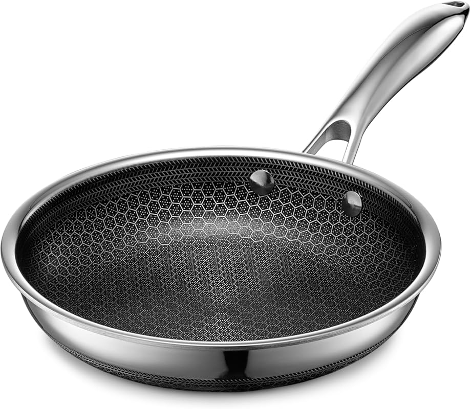 HexClad Hybrid Nonstick 8-Inch Frying Pan with Stay-Cool Handle – Dish
